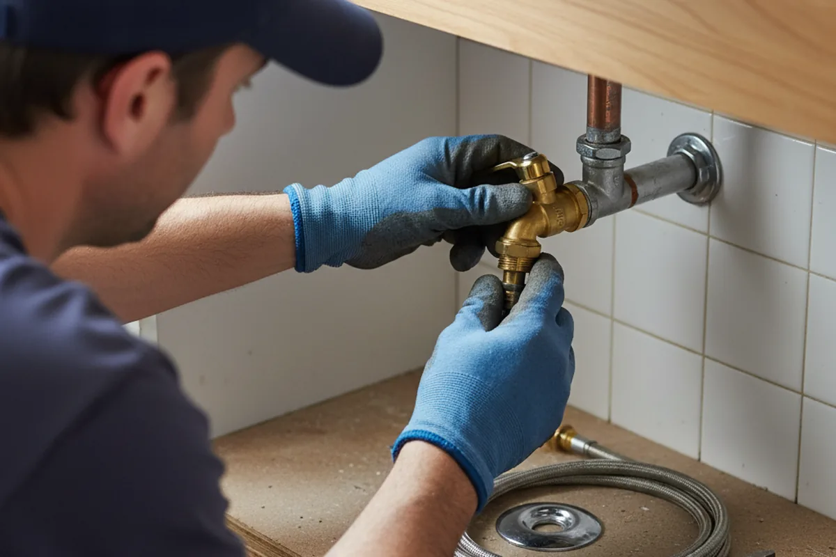 Shutoff valve and fitting work during Emergency Plumbing in Phillipsburg